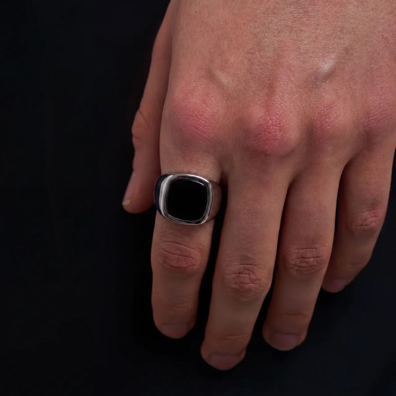Paulie Black Stone-ring