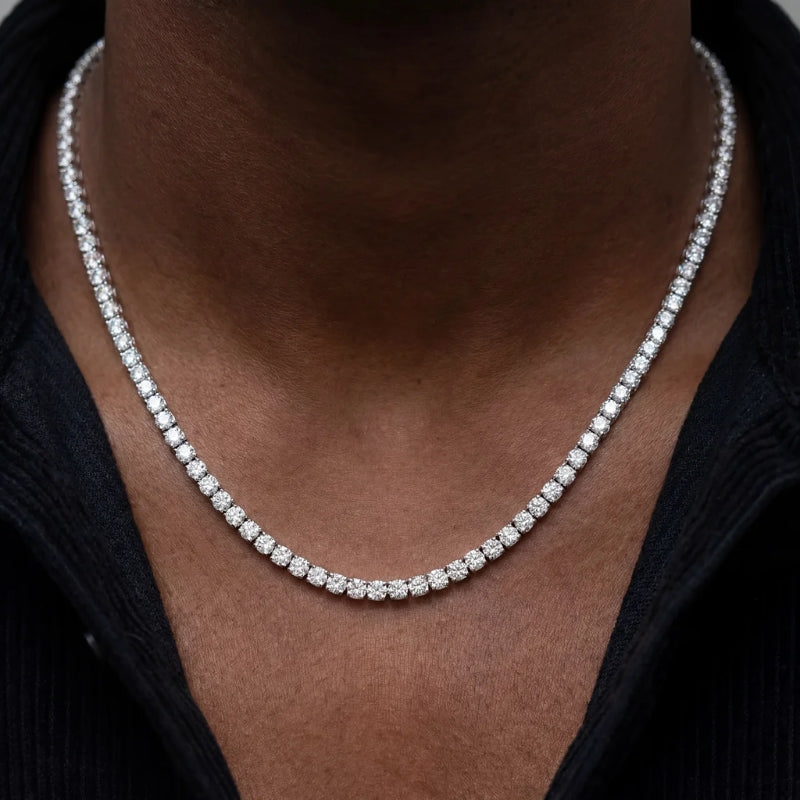 Tennisketting - 5mm - Wit