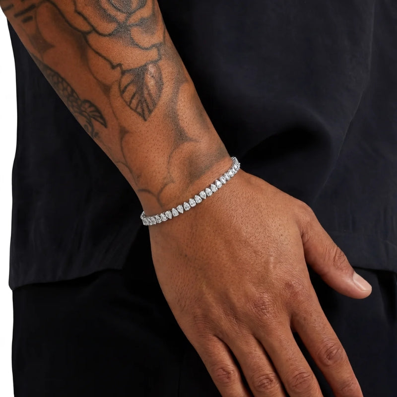 Witte Drop-tennisarmband