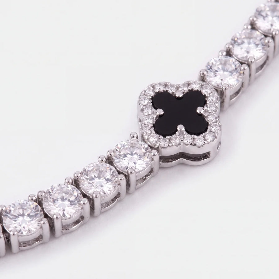 Noir Clover tennisketting - 4mm