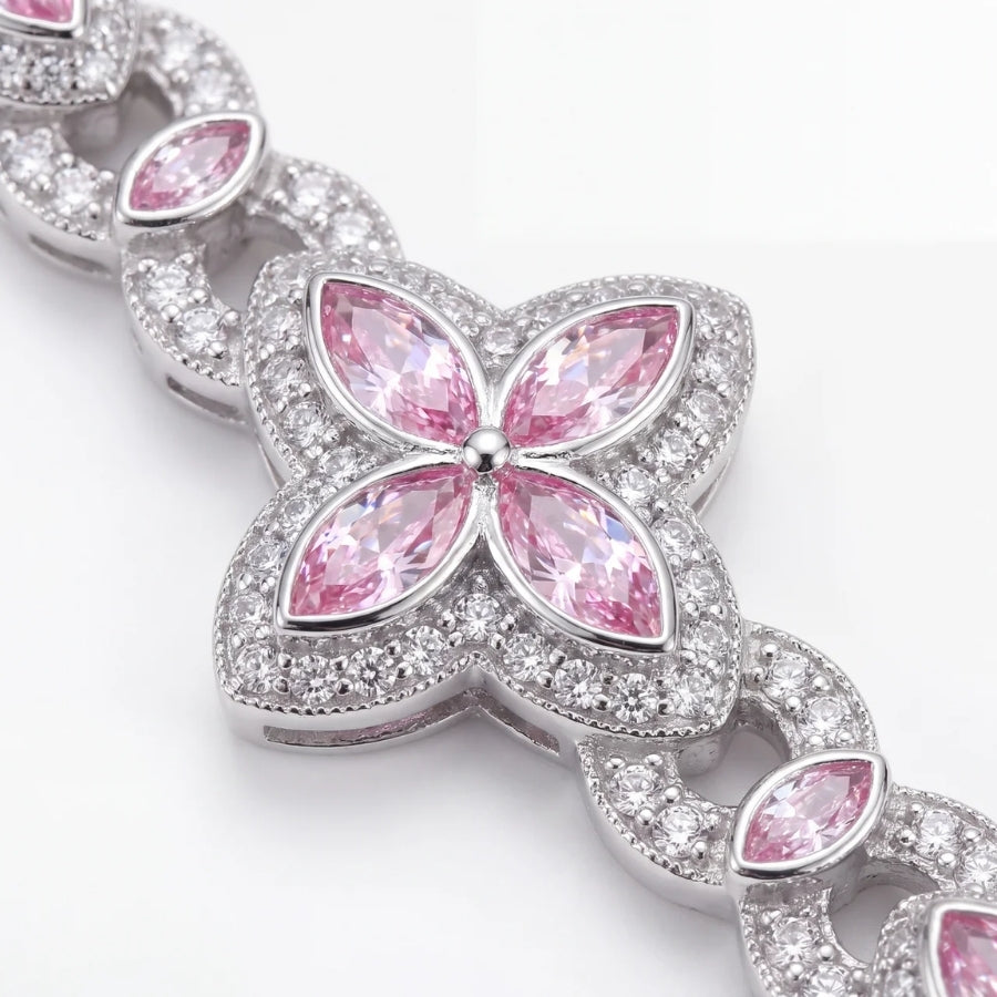 Rosé Fleur ketting - 18mm