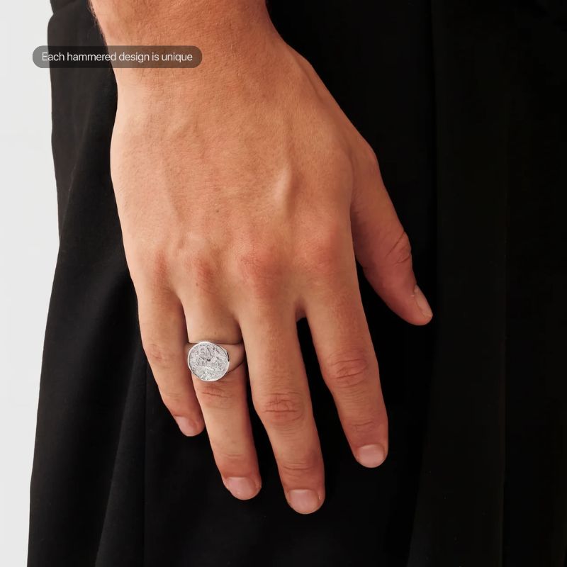 Hammered 1 of 1-ring