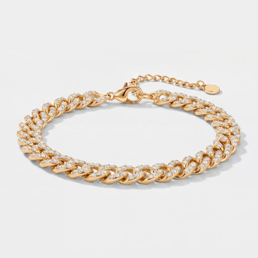 Iced Cuban armband - goud