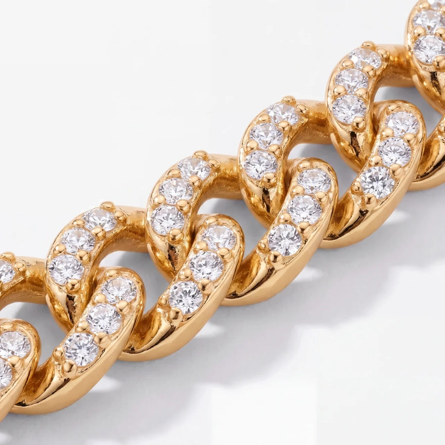 Iced Cuban armband - goud