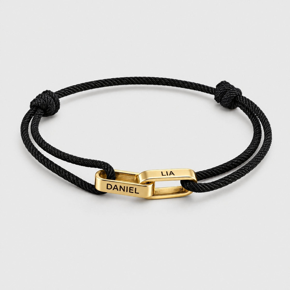 Interlocking Custom Name Cord Bracelet | Monrich