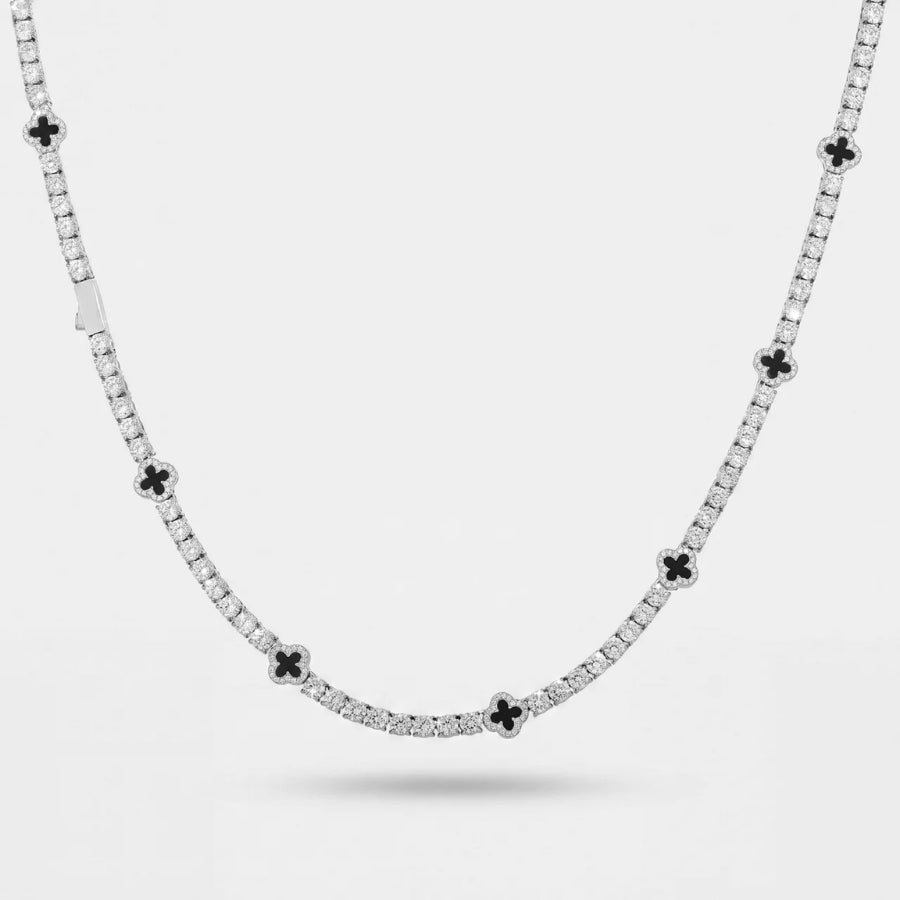 Noir Clover tennisketting - 4mm