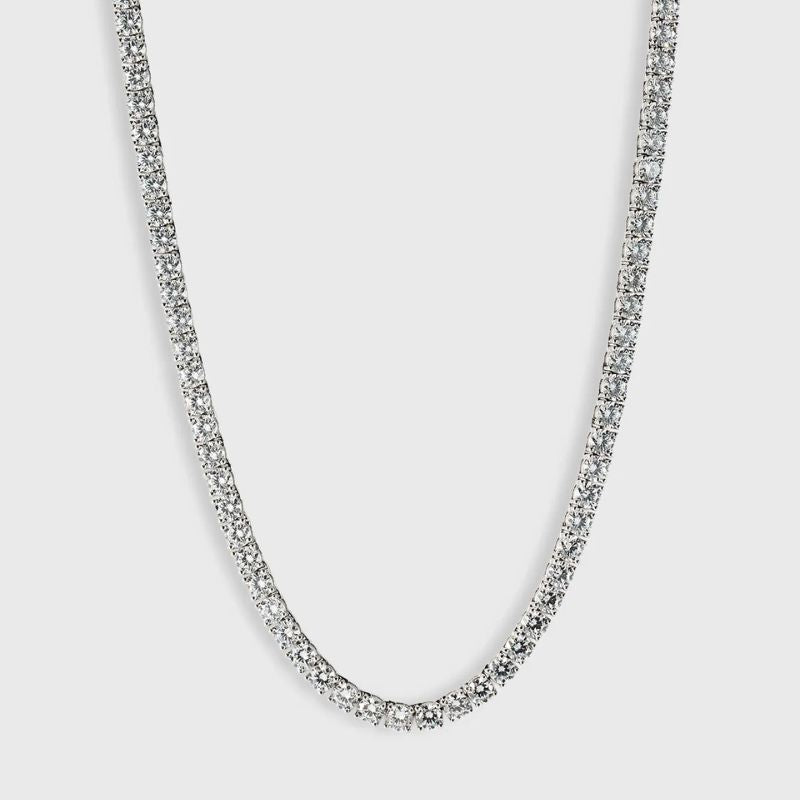 Tennisketting - 5mm - Wit