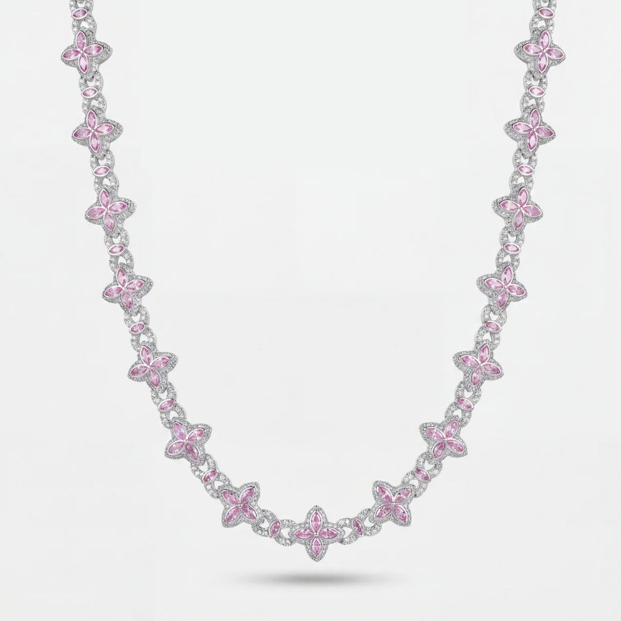 Rosé Fleur ketting - 18mm