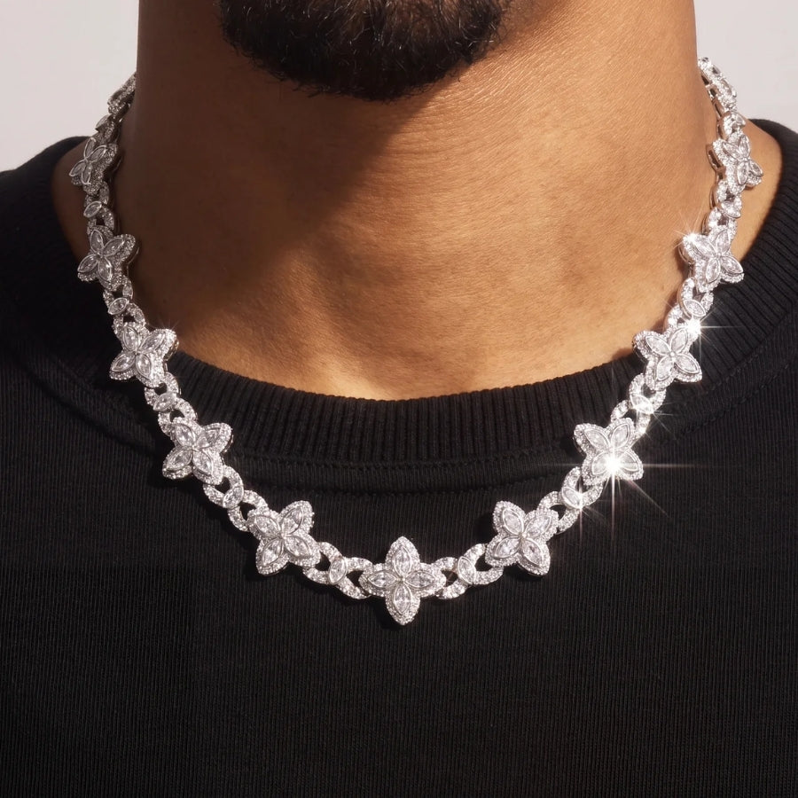 Rosé Fleur ketting - 18mm